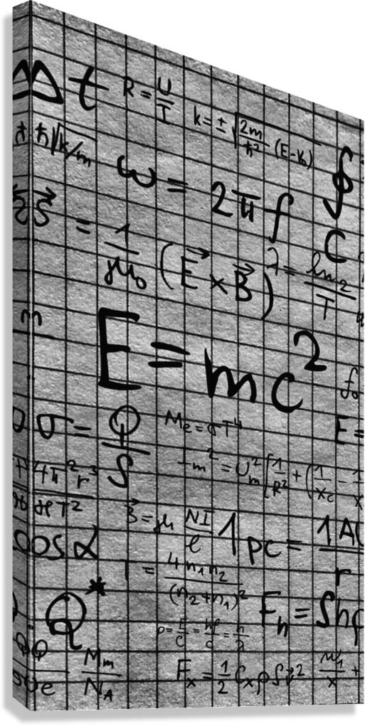 Maths black white Canvas Print