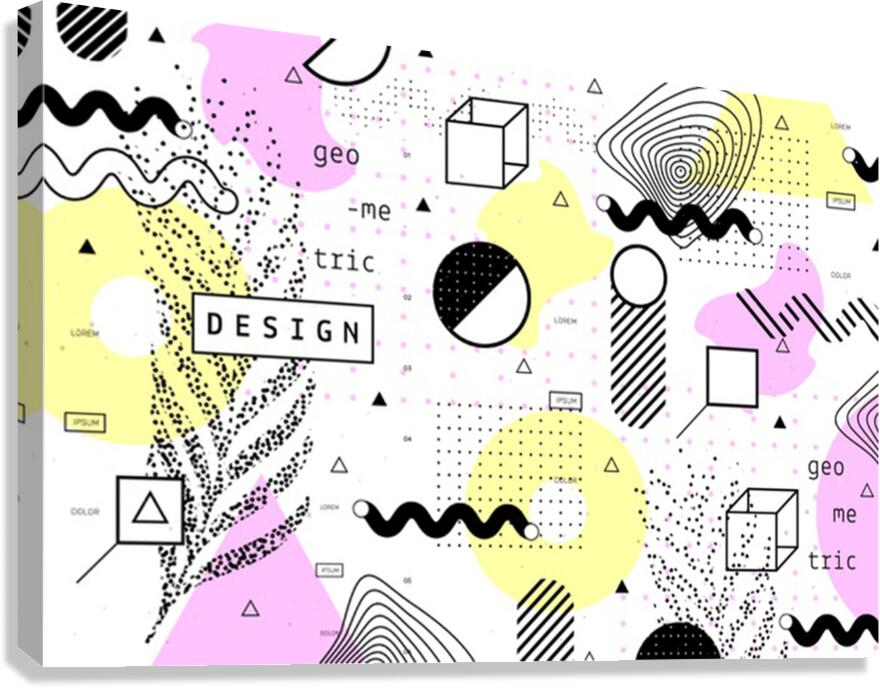 graphic design geometric background Canvas Print