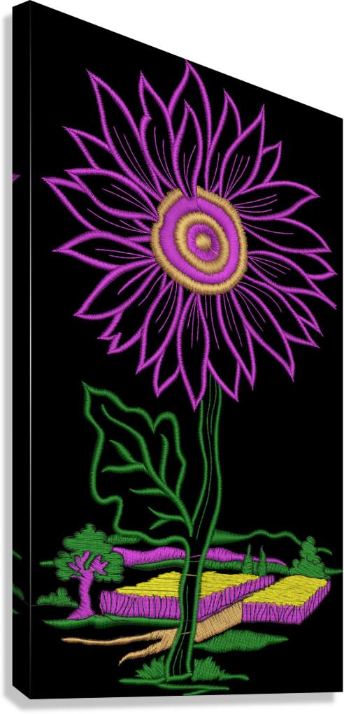 embroidery flower lace design Canvas Print