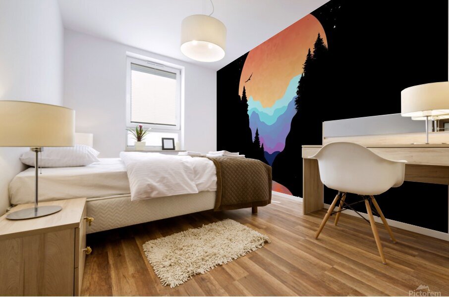 Moonlight aesthetic Mural print