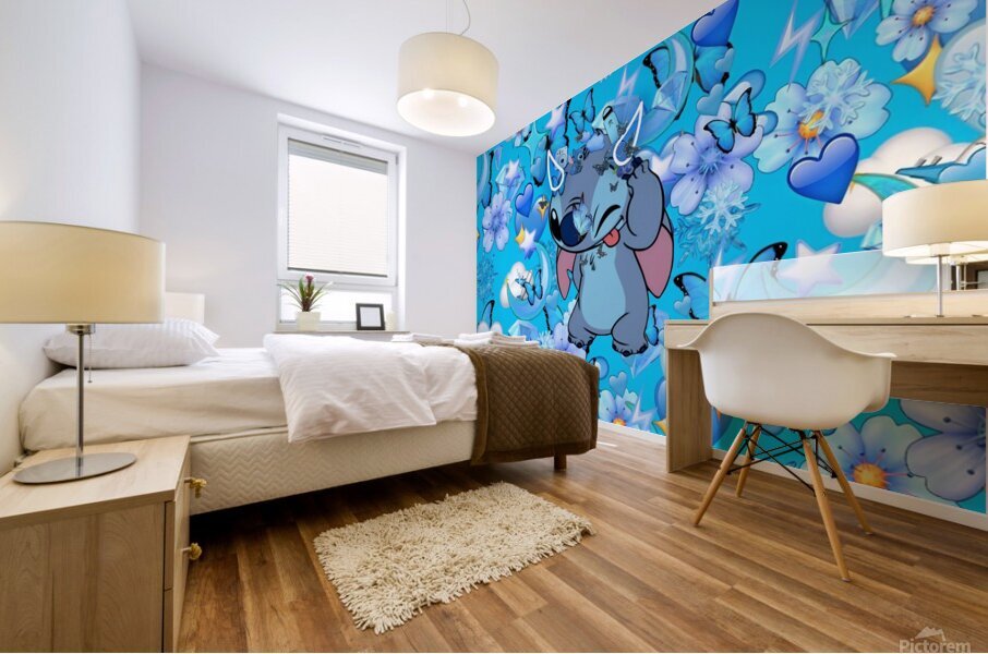stitch aesthetic Mural print