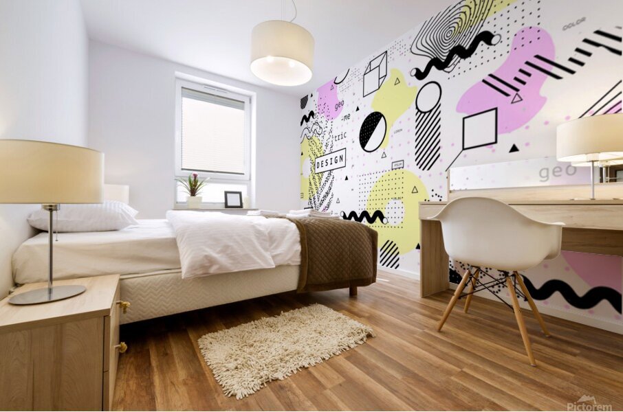 graphic design geometric background Mural print