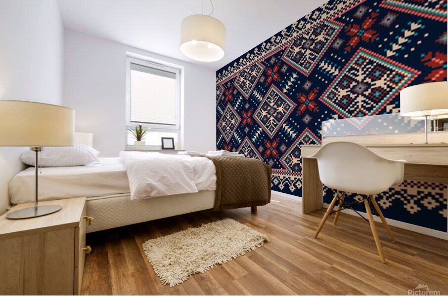 ukrainian folk seamless pattern Mural print