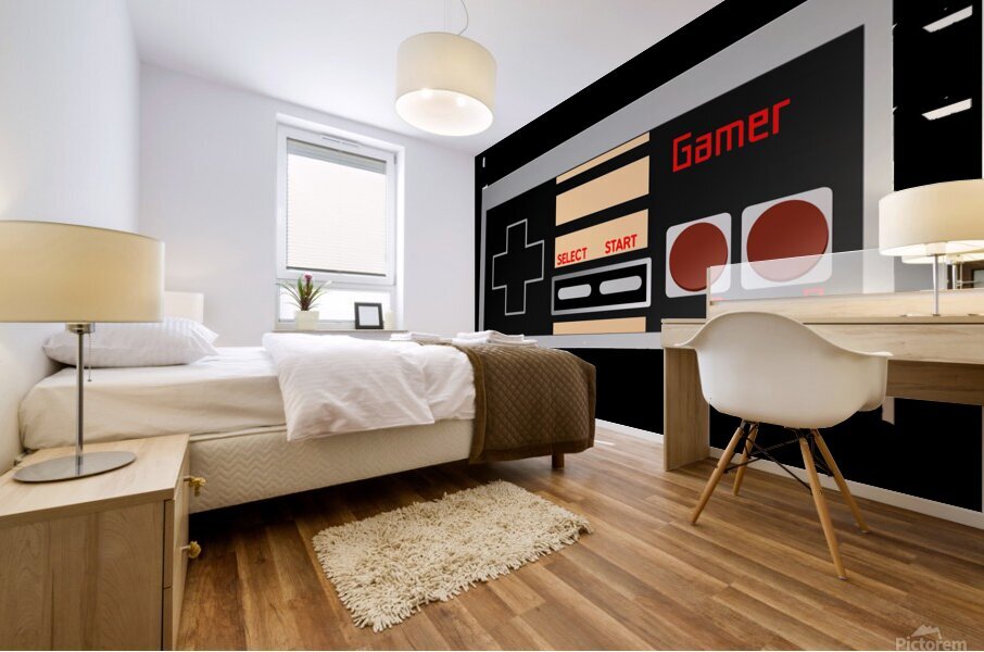 gamer game joystick controller Mural print