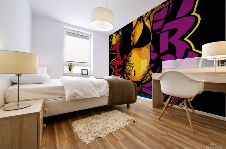 Xtreme skateboard graffiti Mural print