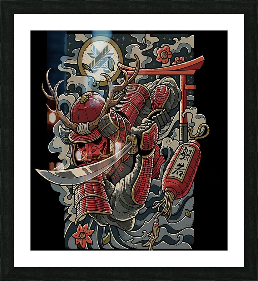 Samurai japan Picture Frame print