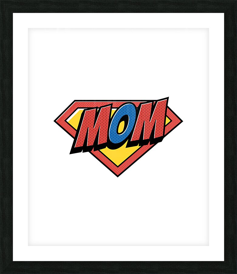 Mom Supermom Picture Frame print
