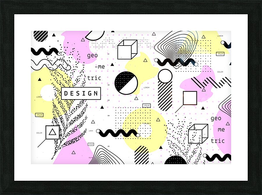 graphic design geometric background Picture Frame print