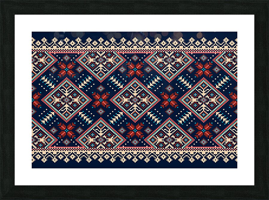ukrainian folk seamless pattern Picture Frame print