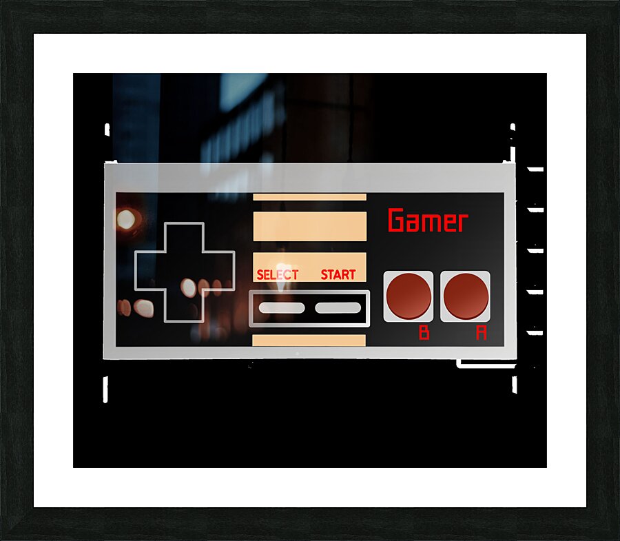 gamer game joystick controller Picture Frame print