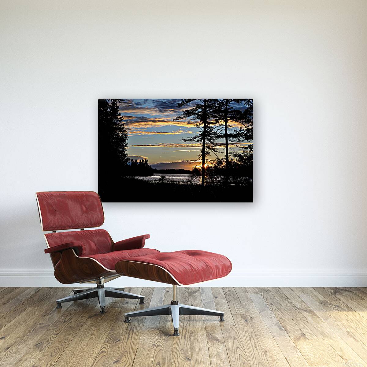 sunset landscape colors Reproduction