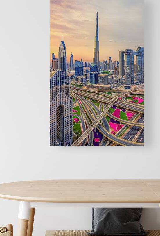 Burj khalifa Dubai city uae lights sky scrapers.j by Adriart