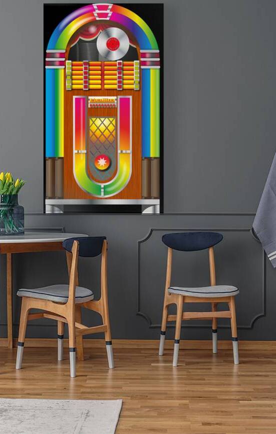 jukebox music fifties 1950s retro by Adriart