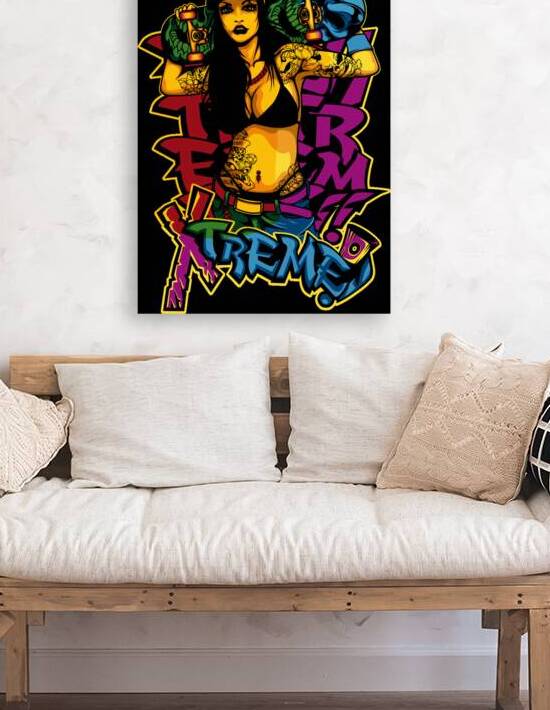 Xtreme skateboard graffiti Reproduction