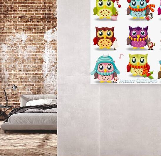 cartoon cute owl vector Reproduction