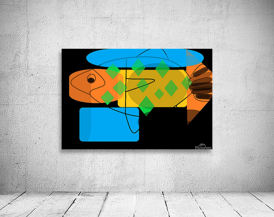 fish retro picture background boho Wall Preview