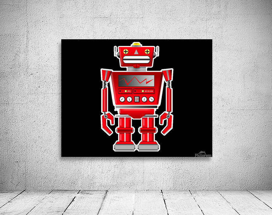 robot red machine Wall Preview