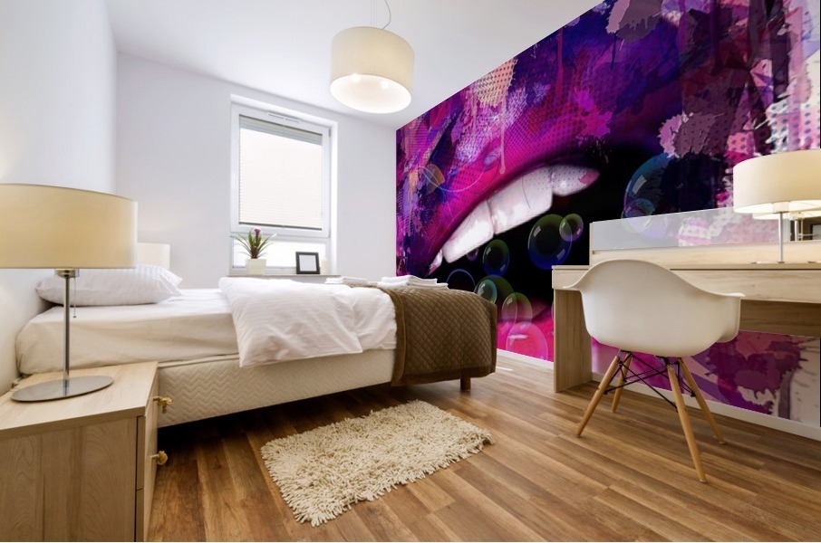 bouche love Mural print