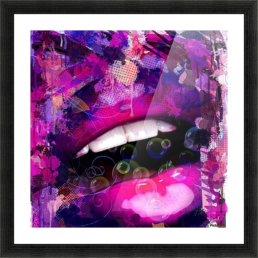bouche love Picture Frame print