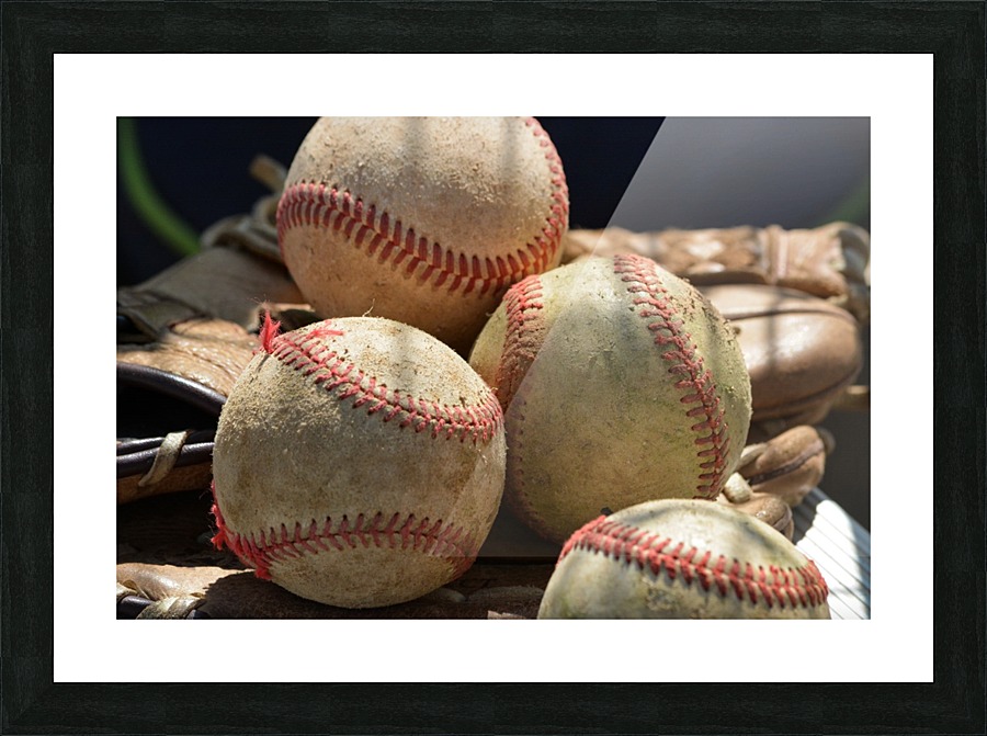 Baseballs and Glove Picture Frame print