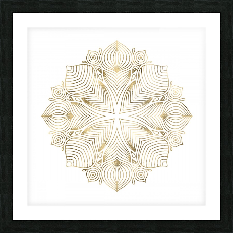 Gold Boho Mandala Picture Frame print