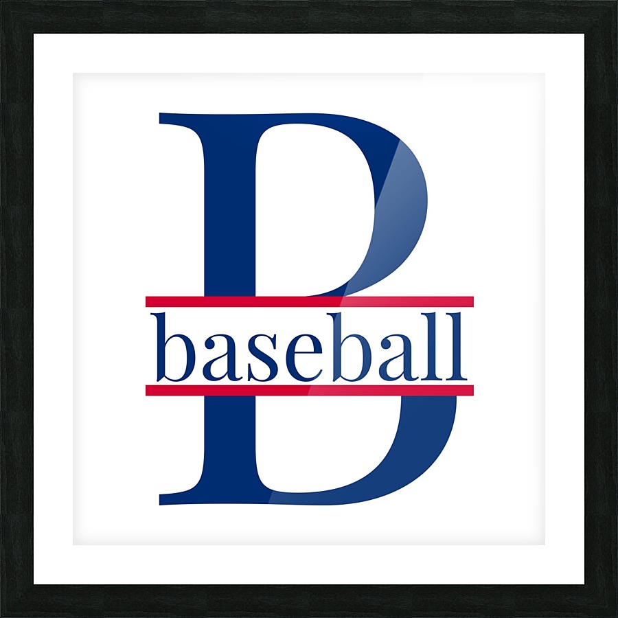 B is for Baseball  Picture Frame print