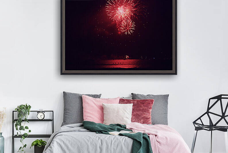 Surfers Watching Fireworks by Leah McPhail