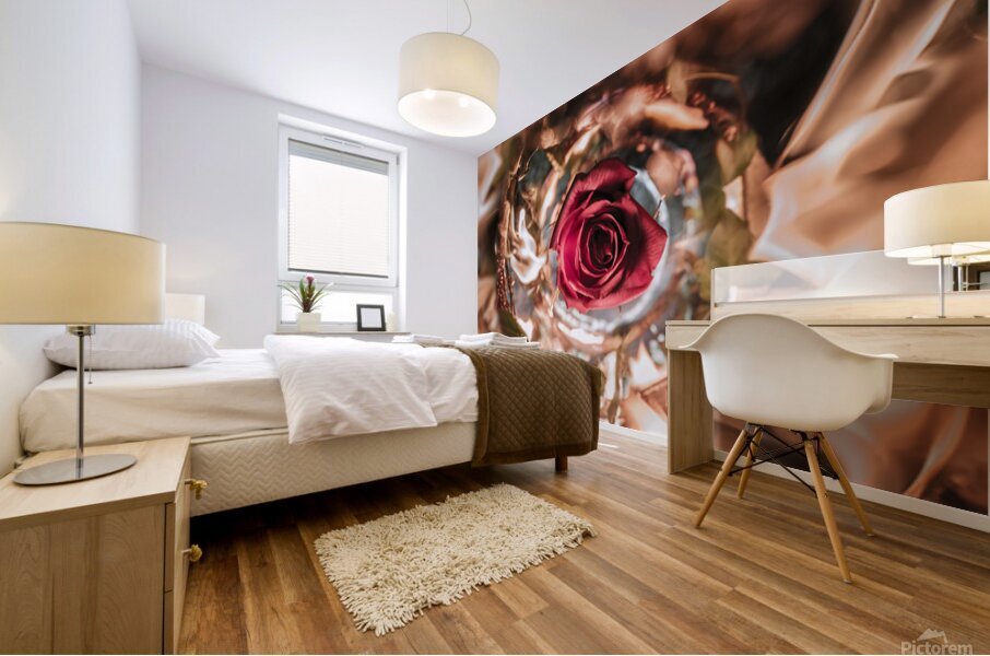 Flaming Flower Mural print