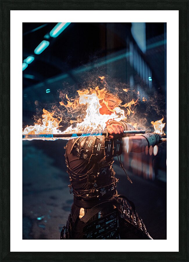 Flame ninja Picture Frame print