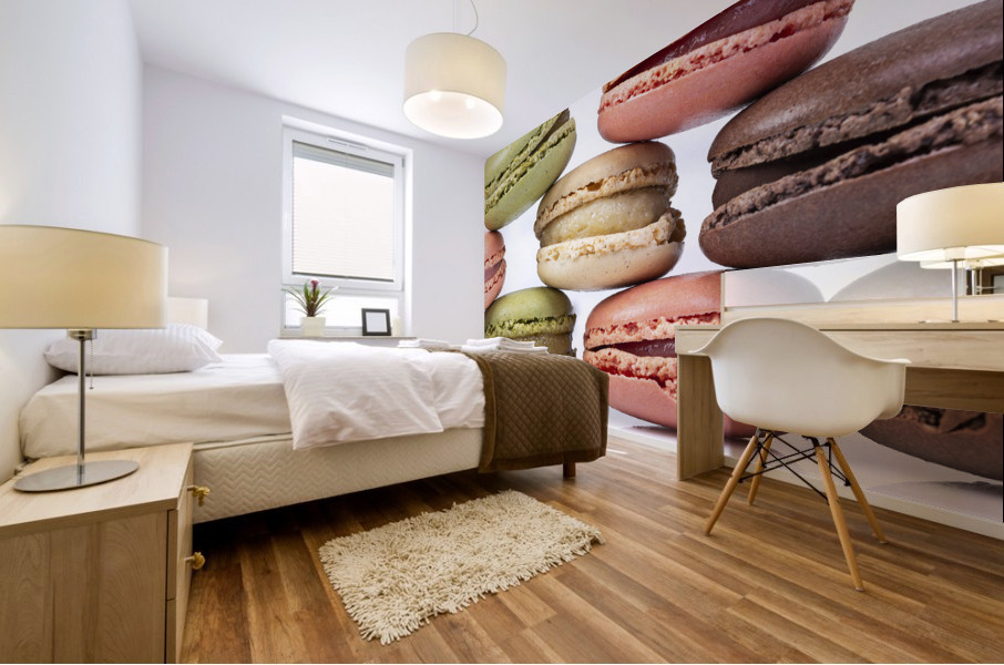 Macarons closeup Mural print