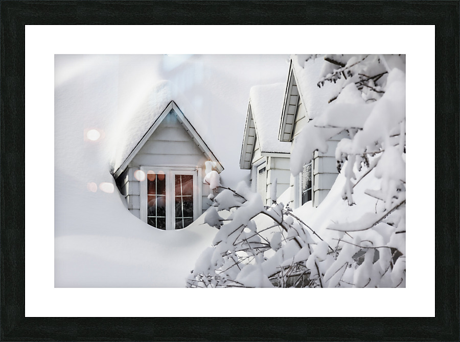 Fenetres enneigees Picture Frame print