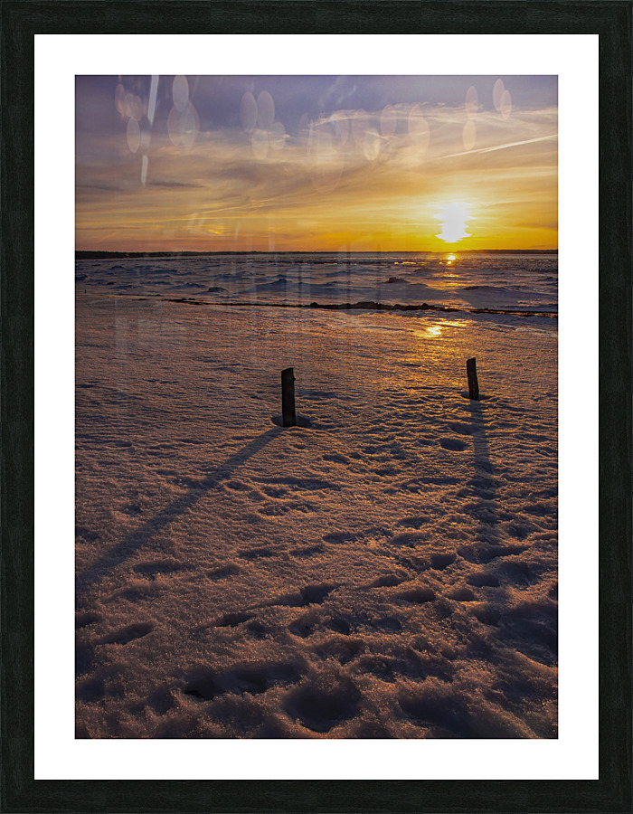 Sunset Fleuve Picture Frame print