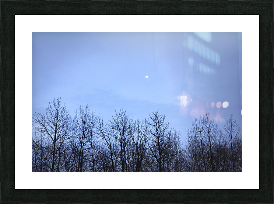 Moon in blue Picture Frame print