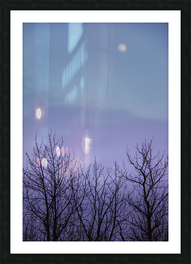 pink sky moon Picture Frame print