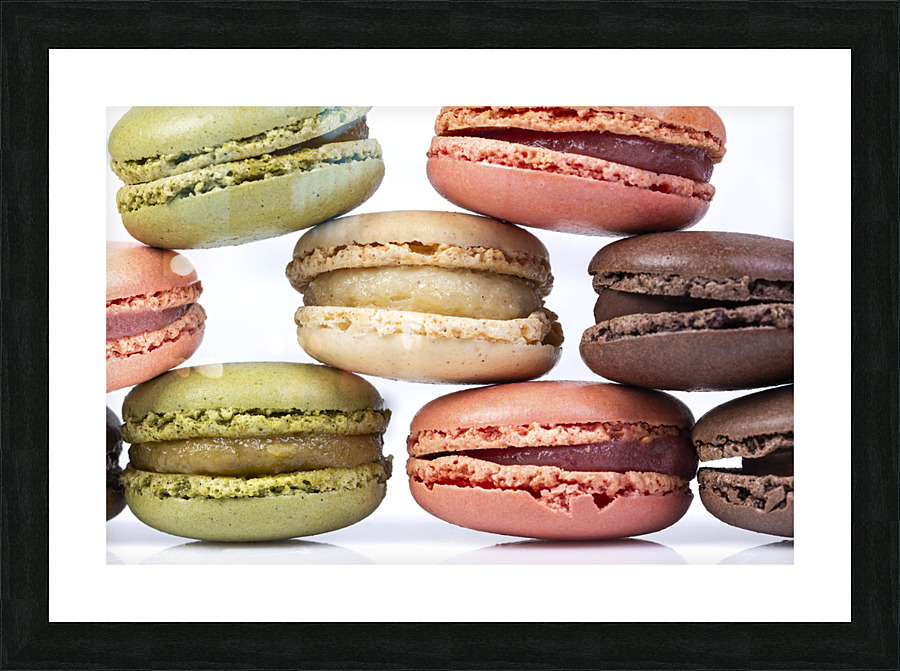 Macarons closeup Picture Frame print