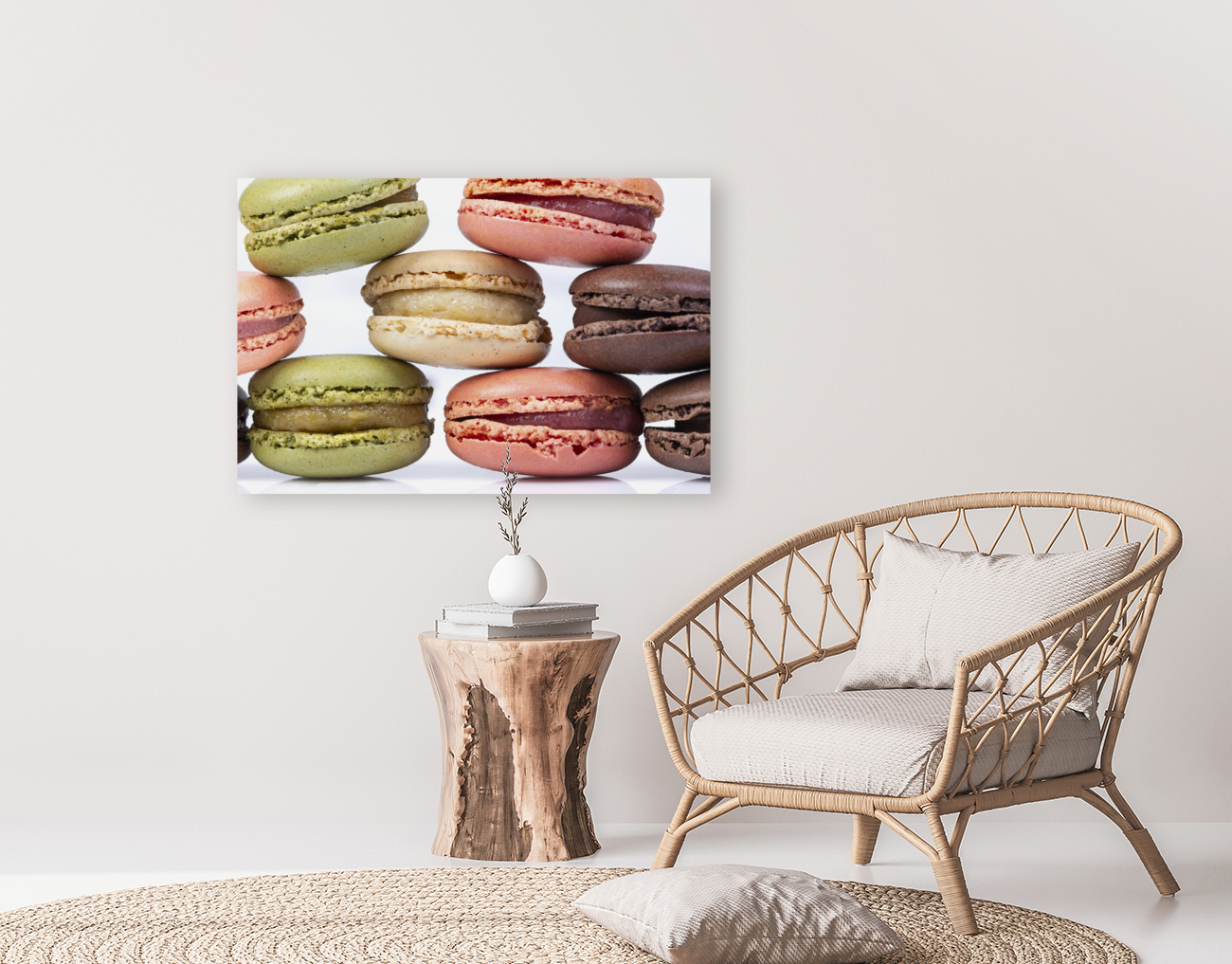 Macarons closeup Reproduction