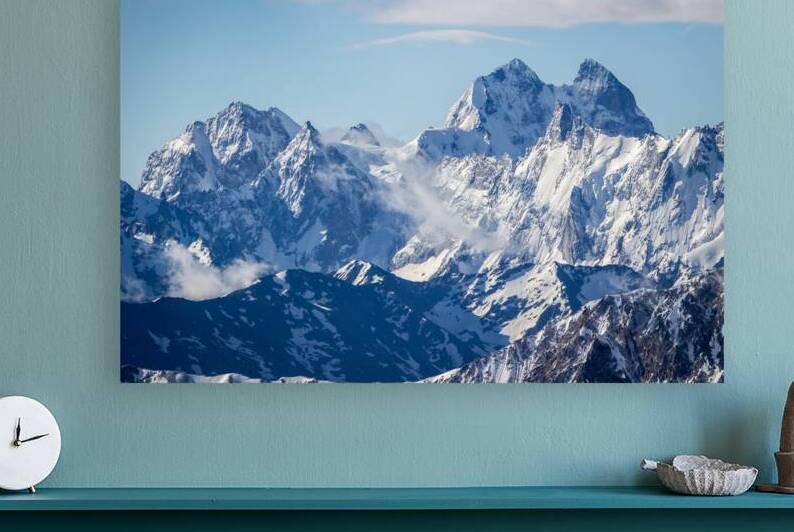 Ushba mountain in the morning. The Greater Caucasus Range.  Georgia. by Maksim Zabarovskii