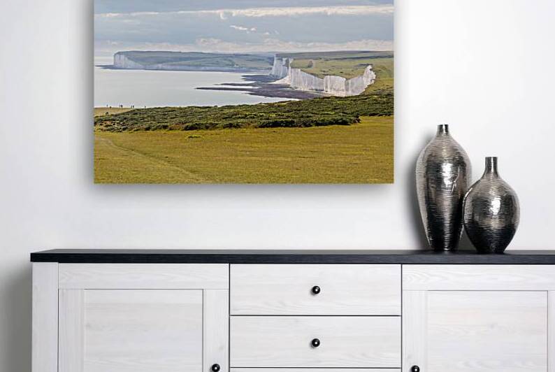 Chalk cliffs Seven Sisters. East Sussex southern England by Maksim Zabarovskii