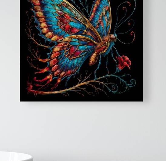 a vibrant and intricately designed butterfly with by addilah