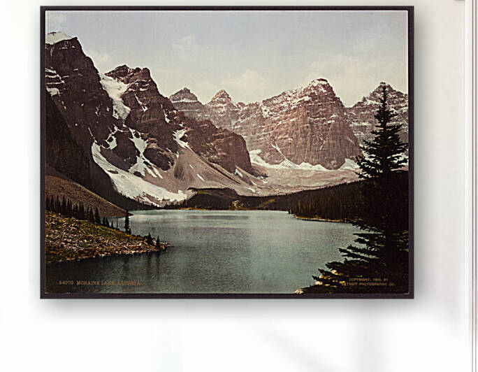 Moraine Lake Vintage Photo circa 1903 by Canadian Retro
