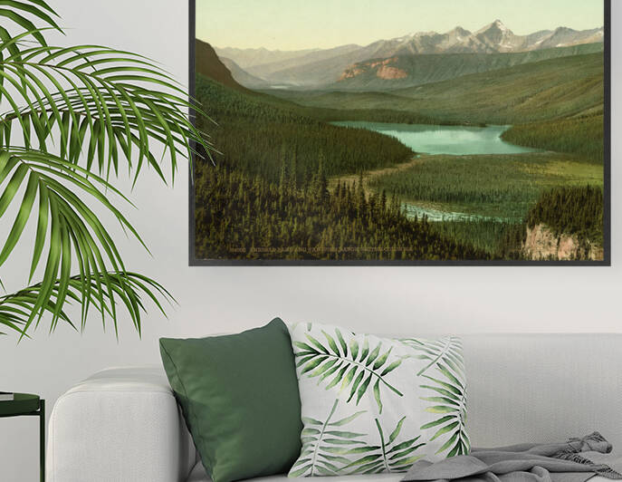 Emerald Lake Van Horn Horne Mountain Range circa 1902 by Canadian Retro
