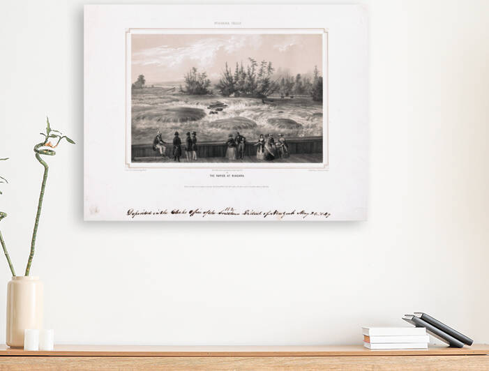 The Rapids at Niagara Falls Ontario Canada Vintage Photo circa 1849 by Canadian Retro