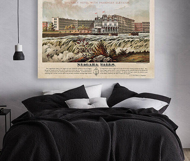 International Hotel Niagara Falls Vintage Advertising circa 1876 by Canadian Retro
