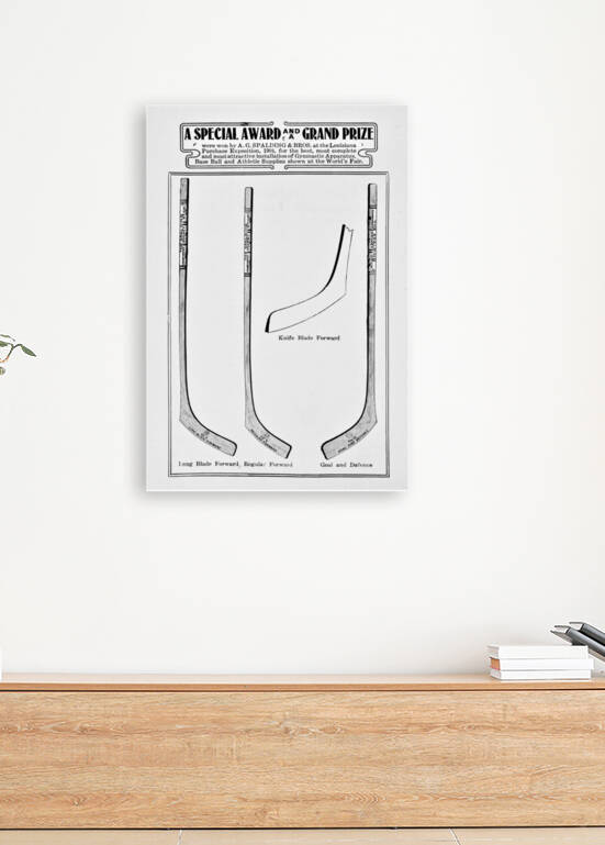 Spalding Official Hockey Stick - Worlds Fair Award Winner - circa 1905 by Canadian Retro