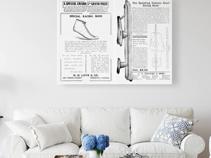 Spalding Speed Skating Shoe and Skate - Vintage Canadian Speed Skating Advertising - circa 1905 by Canadian Retro