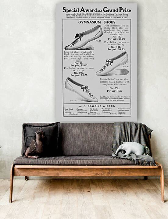 Spalding Gymnasium Shoe 2 - Vintage Canadian Clothing Advertising - circa 1905 by Canadian Retro