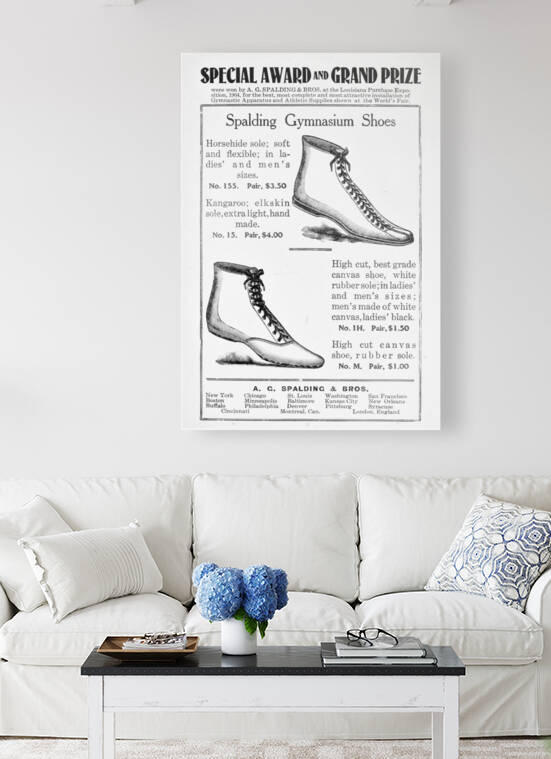 Spalding Gymnasium Shoe 3 - Vintage Canadian Clothing Advertising - circa 1905 by Canadian Retro