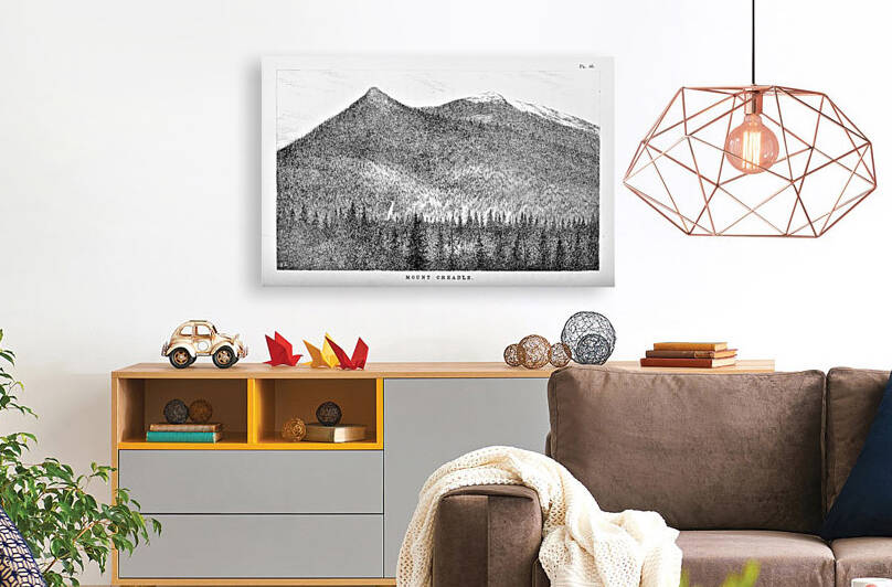 Mount Cheadle British Columbia Canada - Vintage Drawing - circa 1873 by Canadian Retro
