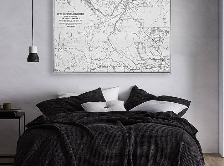 Prince Albert Saskatchewan Canada - Louis Riel Map - Vintage - circa 1885 by Canadian Retro