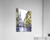 Modern painting for living room My city that I lo Acrylic Print